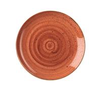 Churchill Stonecast Piatto Piano, Porcellana, Spice Orange Arancione 26x2x26 Cm
