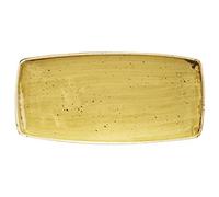 Churchill Stonecast Piatto Rettangolare, Porcellana, Must Yellow, cm 29,5x15