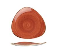 Churchill Stonecast Piatto Triangolare, Porcellana, Spice Orange Arancione Cm