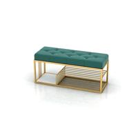 CHURICH-E Scarpiera, Panca d'ingresso moderna - Sgabello imbottito for scarpe, sgabello con struttura in ferro for l'arredamento della casa,Panca d'ingresso(S)