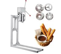 Churro Maker - Macchina per churrera spagnola con 4 beccucci, fusto e acciaio inossidabile facile da pulire, ideale per fare churros e ciambelle