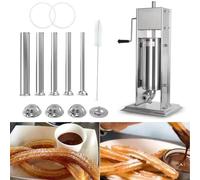Churro Maker Machine manuale commerciale - 5L Acciaio Inox verticale spagnolo Churro Press & Salsiccia Stuffer, 5l