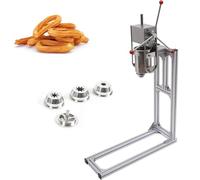 Churro Maker manuale commerciale, in acciaio inox, macchina verticale per ciambelle, macchina per dessert a manovella per frutta latina, ideale per uso commerciale e domestico