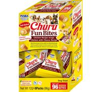 INABA Dog Churu Fun Bites Chicken with Cheese 8x12g wraps con pollo e formaggio per cani
