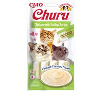 Churu Snack Cremoso al Pollo per Gatti 4x14 g - Con capesante