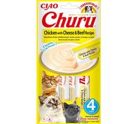 Churu Snack Cremoso al Pollo per Gatti 4x14 g - Con formaggio e manzo