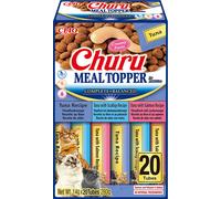 INABA Churu Meal Topper, Snack per Gatti Cremoso in 3 Varietà di Tonno - 20 Stick x 14gr - Condimento per Cibo Secco Gatti - Snack Gatto Senza Conservanti o Coloranti Artificiali, Grain-Free