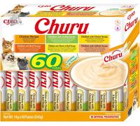 Churu Snack per Gatti Cremoso in 4 Varietà Al Pollo - 60 Stick X 14G - Cibo per