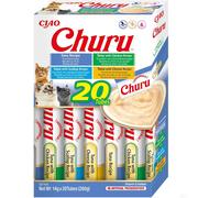 Churu Snack per Gatti Cremoso in 4 Varietà Al Tonno - 20 Stick X 14G - Cibo per