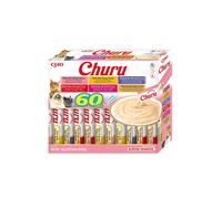 Churu Snack per Gatti Cremoso in 4 Varietà al Tonno 60 Stick x 14g Cibo per