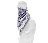 Brandit Shemag Headwear multifunzionale, bianco-blu