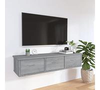 Chusui Armadio a parete, Mobili Soggiorno, Mobile TV, Tavolo galleggiante, Armadio sospeso a parete, Armadio TV, Legno compensato Grigio Sonoma 88x26x18,5 cm