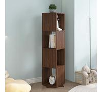 Chusui Armadio girevole, mobile da ingresso, credenza ingresso, mobili da soggiorno, mobile da stoccaggio, truciolare rovere marrone 34,5 x 34,5 x 147,5 cm
