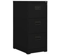 Chusui Schedario Nero 46x62x102,5 cm in Acciaio,Schedario,Schedario da Ufficio,Schedario Arredo