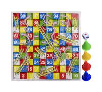 Chutes and Ladders Board Game, Portable Folding Travel Set, Strong Colorful Board, Classic Chess Toy for Kids Adults Family Game Night Party Entertainment, 14.96 Inches