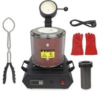 Chutiamei Oro Meltig Furace,Oro Elettrico Meltig Furace,1150 °c Digitale Meltig Machie Automatico Meltig Furace Kil Castig Refiig per Melt Rottami Argento Oro Ti Alluminio, Red, 2kg