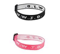 CHUU YUNG WWJD Braccialetti What would Jesus Do Braccialetto Lettera Corrispondente Amicizia Braccialetti intrecciati Inspirational Religioso Cristiano Braccialetto Protezione Gioielli per Donne