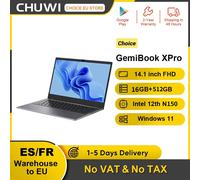 CHUWI GemiBook XPro Laptop da 14,1 pollici Intel 12th N150 16GB DDR5 512GB SSD Windows 11 1920*1080 16:9 Schermo WiFi 6 BT5.2 38Wh 8GB 256GB