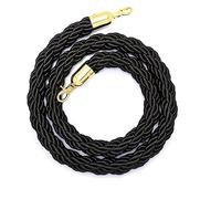 CHUXIBA Barrier Ropes Transenne Corda delimitare e chiudere 1-5m Queue Divider Hemp Rope Crowd Control of Hotel Celebration Queue guidance Twisted Queue Barrier Rope/Black/1.2M