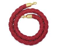 CHUXIBA Barrier Ropes Transenne Corda delimitare e chiudere 1-5m Queue Divider Hemp Rope Crowd Control of Hotel Celebration Queue guidance Twisted Queue Barrier Rope/red/1.8m