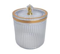 ChuYiElegance Contenitore Dispenser per Cotton Fioc Da Bagno, Porta Cotton Fioc per Dischetti Struccanti E Cosmetici, Transparente