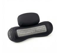 ChuYiElegance Cuscino Riscaldae Massaggiae con Poggiatesta Cuscino Massaggio Supporto Collo Schiena Memory Foam con Superficie Imbottita Froale Luminosa Adatto per Relax