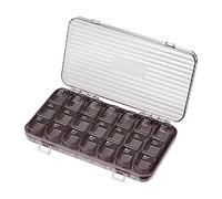 ChuYiElegance Daily Pill Box Container Pill Keeper 21 Grid Compact Large Pill Box 7 Times Pill Case Organizers For Travel, Viola