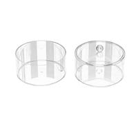 ChuYiElegance Scatola Organizer Cilindrica Trasparente Multiuso per La Camera Da Letto, 2 strati