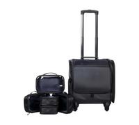 ChuYiElegance Trolley per Cosmetici con Manico lescopico Multitasche Beauty Case con Ruo Girevoli per Onicocnici, Estisti Mobili