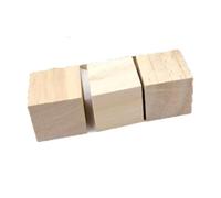 CHUYIX Blocchi di legno 3 pezzi da 35 mm bianchi quadrati in legno non trattati grandi mattoncini da costruzione in legno naturale, piccoli cubetti di legno per fai da te puzzle, timbri matematica