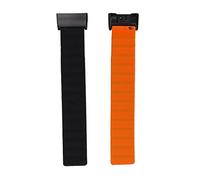 ChuyTrading 2 pezzi di cinturino magnetico in silicone per orologio, cinturino regolabile per Watch e Mi Watch Lite, accessori smart indossabili con chiusura magnetica morbida e (Nero Arancione)