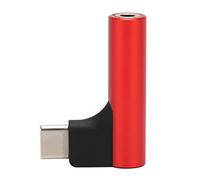 ChuyTrading Adattatore da USB-C a jack per cuffie da 3,5 mm, adattatore audio stereo wireless, dongle audio HiFi 32 bit 384 kHz con microfono per S22, S21, Note 20, Pixel 5, (Rossa)