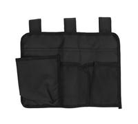 ChuyTrading Borsa di stoccaggio a sospensione per comodino, organizer laterale per sedia con multi tasche, custodia per braccioli di carrozzina in nylon con anelli rinforzati per letto,