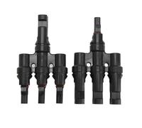 ChuyTrading PV Solar Branch Connector 1 to 3, T Type Parallel Connector for Solar Panel, IP67 High Current with PPO Shell And Copper Conductor for Rooftop RV off - Grid Systems
