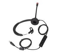 ChuyTrading Single Ear USB Business Headset, Noise - Canceling Mic with Volume Control and Mute, Lightweight Monoaural Call Center Headset for PC, Compatible with H390
