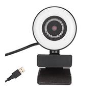 ChuyTrading Telecamera per computer HD 1080P con illuminazione supplementare, webcam domestica USB per lo streaming in diretta, fotocamera da scrivania flessibile e rotante per il beauty, con