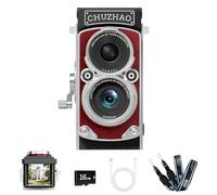 CHUZHAO - Mini fotocamera digitale vintage, portatile, stile TLR retrò, compatta e compatta, piccola tasca, video FHD 1080p, autofocus da 12 MP, con scheda da 16 GB, per principianti, adolescenti e