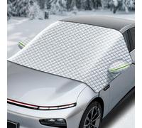 CHWNIBAY Copri Parabrezza Auto Inverno, Senza Magnet, Telo Parabrezza Auto Antigelo, Protezione Totale Anti-Gelo, Neve, Grandine, UV, Universale per Auto e SUV 240x145cm