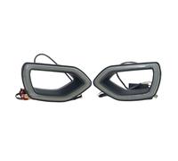 Chwqfuhf Indicatore Direzione Retrovisore Griglia Anteriore A LED con Luce Gialla DRL Indicatore di Direzione Lente fumé per Dodge per Charger SRT/Scat Pack 2015-2019 Indicatore direzione dinamico