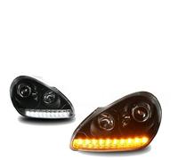 Chwqfuhf Proiettore Fanale Anteriore Per Cayenne 955 2003-2007 Stile Full LED DRL Gruppo Ottico Anteriore Per Auto Segnale Lampada Modificata Automatica Fari A LED(Orginal halogan)