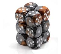 CHX26624 Dado a pois, 16 mm, 12D6 Gemini in acciaio rame/bianco