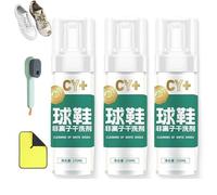Chyang Active Foam Sneaker Cleaner Set, Deep Clean, No-Rinse Convenience, Rich Foam, Shoe Cleaning Kit for White Shoes (3 Pcs)