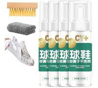 Chyang Active Foam Sneaker Cleaner Set, Haibus Active Foam Sneaker Cleaner Set with Cleaning Brush Rich Foams & Deep Clean & Reduce Deformation & Premature Aging for Shoes(4Pcs)