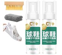 Chyang Active Foam Sneaker Cleaner Set, Haibus Active Foam Sneaker Cleaner Set with Cleaning Brush Rich Foams & Deep Clean & Reduce Deformation & Premature Aging for Shoes(2Pcs)