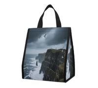 CHYDANY Atlantic Ocean View - Borsa per la spesa, isolata e fresca, pieghevole e riutilizzabile, borsa per il pranzo per generi alimentari, lavoro, feste, viaggi, picnic, 26,9 cm di altezza x 25,9 cm