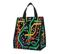 CHYDANY Borsa della spesa con circuito difettoso, isolata e fresca, borsa tote bag pieghevole e riutilizzabile, borsa per il pranzo per generi alimentari, lavoro, feste, viaggi, picnic, 26,9 cm H x