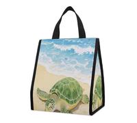 CHYDANY Borsa per la spesa a forma di tartaruga, isolata e più fresca, pieghevole e riutilizzabile, borsa per il pranzo per generi alimentari, lavoro, feste, viaggi, picnic, 26,9 cm di altezza x 25,9