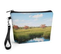 CHYDANY Everglades National Park - Trousse per trucchi, in pelle PU, con manico e cerniera, borsa per cosmetici, per mamma, amici e donne, 22 x 6,6 x 14 cm