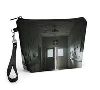 CHYDANY Fine dell'ospedale, borsa per il trucco del corridoio dell'ospedale, in pelle PU, astuccio per trucchi con manico e cerniera, borsa per cosmetici, per mamma, amici e donne, 21 x 6,6 x 14 cm
