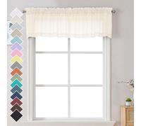 Chyhomenyc Confezione da 2 tende per finestre velate color crema, piccole tende per finestre per soggiorno, bagno, caffetteria, lavanderia, cantina, tende moderne in voile con doppia tasca per asta